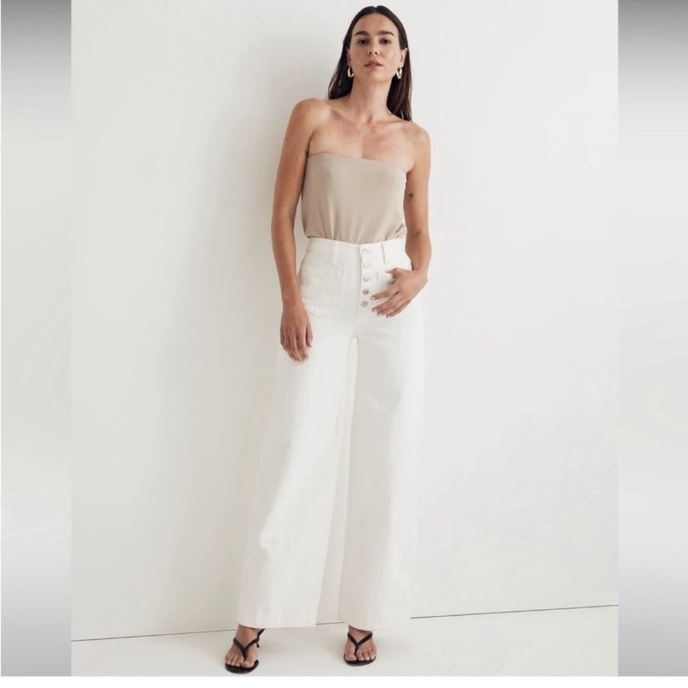 New Madewell Women's Cream Flare Jeans